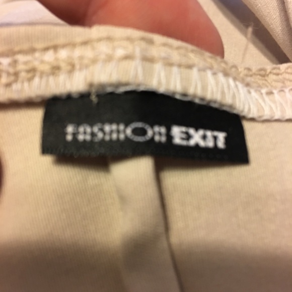 Fashion Exit tan stretch halter dress 8 - Picture 5 of 5